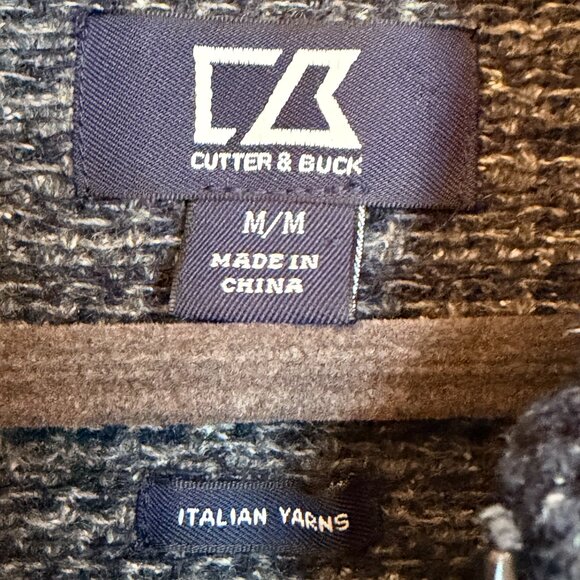 Cutter & Buck Men’s M Quarter Zip Sweater – Italian Yarns - Picture 2 of 8